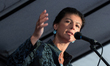 The faction leader of Die LINKE (the left) in the German Parliament (Bundestag) Sahra Wage...