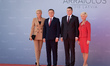 President of Poland Andrzej Duda and his wife Agata Kornhauser-Duda, President of Latvia R...