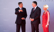President of Slovenia Borut Pahor, President of Latvia Raimonds Vejonis and his wife Iveta...