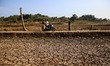 General views shows the dried up dam in Sumedang Regency, West Java Province in Indonesia...