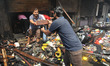 A major fire broke out India  Biggest Wholesale market --Bagree  Market  in Kolkata  in th...