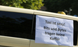 More than 1000 taxi drivers protested in Munich against Uber and unfair working conditions...