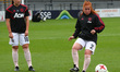 L-R Kirsty Hanson of Manchester United Women  and Martha Harris of Manchester United Women...