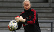 Emily Ramsey of Manchester United Women during the pre-match warm-up during Women's Super...