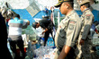  The Jakarta provincial policing officer carried out the demolition of the seller's stalls...