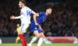 London, England - October 04:L-R Marko Scepovic of MOL Vidi FC and Chelsea's Gary Cahill...