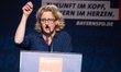 Natascha Kohnen holding a speech. The Munich Mayor Dieter Reiter ( SPD ) and the top candi...