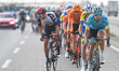 Yevgeniy Gidich of Kazahkstan and Astana Pro Team leads the peloton during the fifth stage...