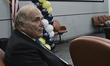 Former Gov. Ed Rendell listens during a student forum with Democratic and Republican candi...