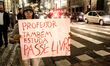 About 2.000 people march in protest, in downtown São Paulo, near the viaduto do Chá, at An...
