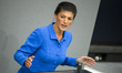 Co-Leader of Die Linke (the left) party Sahra Wagenknecht speaks in  Bundestag in Berlin,...