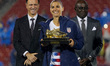 Frisco - OCTOBER 17: 2018Alex Morgan of USA with Golden BootDuring Concacaf Women's Cham...