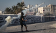 Clashes between anti-regime protesters and riot police after preventing the rally in the a...
