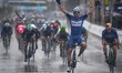 Fabio Jacobsen (Center) of Netherlands and Quick Step Floors Team wins the stage, ahead of...