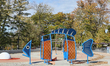 Fish sculpture at a playground in Lake Wilcox Park in Richmond Hill, Ontario, Canada. 