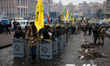 Anti-government protesters take part in demonstration on Maidan square in Kiev on February...