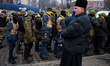 Anti-government protesters take part in demonstration on Maidan square in Kiev on February...
