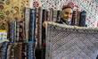 Carpets shop-gallery at the Samarkand-Bukhara Silk Carpets workshop, Samarkand, Uzbekistan