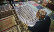 Carpets shop-gallery at the Samarkand-Bukhara Silk Carpets workshop, Samarkand, Uzbekistan