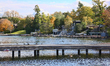 Houses along Lake Simcoe in Jackson Point, Ontario, Canada. 