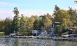 Houses along Lake Simcoe in Jackson Point, Ontario, Canada. 