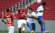 Fabricio score the first goal in the inaugural match at Beira Rio stadium in Porto Alegre...