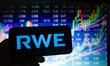 The logo of the energy supplyer RWE is seen in this illustration. The DAX is the major Ger...