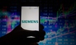 The logo of Siemens is seen in this illustration. The DAX is the major German stock market...