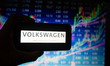 The logo of Volkswagen is seen in this illustration. The DAX is the major German stock mar...