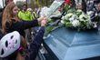 Cyclists from all over London held a symbolic funeral and 'die in' in protest of the death...