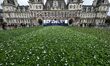For the centenary of the Armistice of the First World War, 94,415 flowers colored like the...