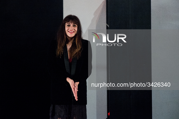 Valentina Lodovini plays the role of four womans that rapresent differents female life conditions for Tutta Casa Letto e Chiesa at Theatre C... by Romano Nunziato/NurPhoto