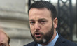 SDLP Leader Colm Eastwood, speaks to media outside Government Buildings in Dublin, after a...
