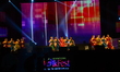 A group of Bangladeshi Artist dance praforms in the Dhaka International Folk Festival (DIF...
