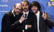 Borja Cobeaga, director Javier Ruiz Caldera and Diego San Jose attends to 'Superlopez' pre...