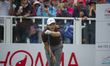 A photo Shwoing English Golf Player Tommy Fleetwood during the 2018 Honma Hong Kong Open i...