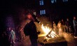 In Gazi Mahallesi protesters lit fires and clashed with police in a majority Kurdish neigh...