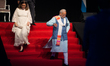 India's Prime Minister Narendra Modi during a Yoga for Peace event at La Rural Convention...