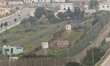 A general view of the border fences at the Morocco–Spain border in the city of Melilla, on...