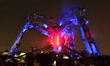 The Arcadia giant metal spider performs a show during Arcadia the Bangkok landing premiere...