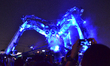 The Arcadia giant metal spider performs a show during Arcadia the Bangkok landing premiere...