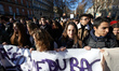Highschool students and professors demonstrated together against French Ministry of Educat...
