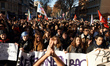 Highschool students and professors demonstrated together against French Ministry of Educat...