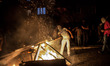 In Gazi Mahallesi protesters lit fires and clashed with police in a majority Kurdish neigh...