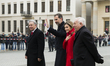 King Philip VI. and Queen Letizia of Spain are welcomed during the visit to Berlin by the...
