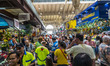 Consumers make purchases on the eve of the Christmas celebrations in Sao Paulo, Brazil, on...