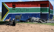 South African colors on a house in Mandela's homeland of Mthatha. Eastern Cape, South Afri...