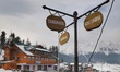 Sign Boards are seen at the entrance of Gulmarg. 

Gulmarg, which means meadow of flower...