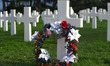 A view of the Normandy American Cemetery and Memorial in Colleville-sur-Mer. In the year...