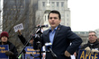 U.S. Rep. Brendan Boyle (D-PA 2nd District) speaks during a non-partisan rally protesting...